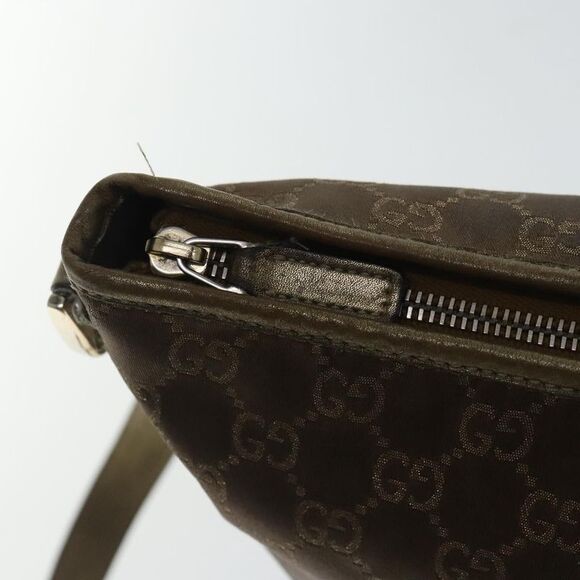 Gucci Abbey Brown Canvas Shoulder Bag (Pre-Owned) - Picture 12 of 16
